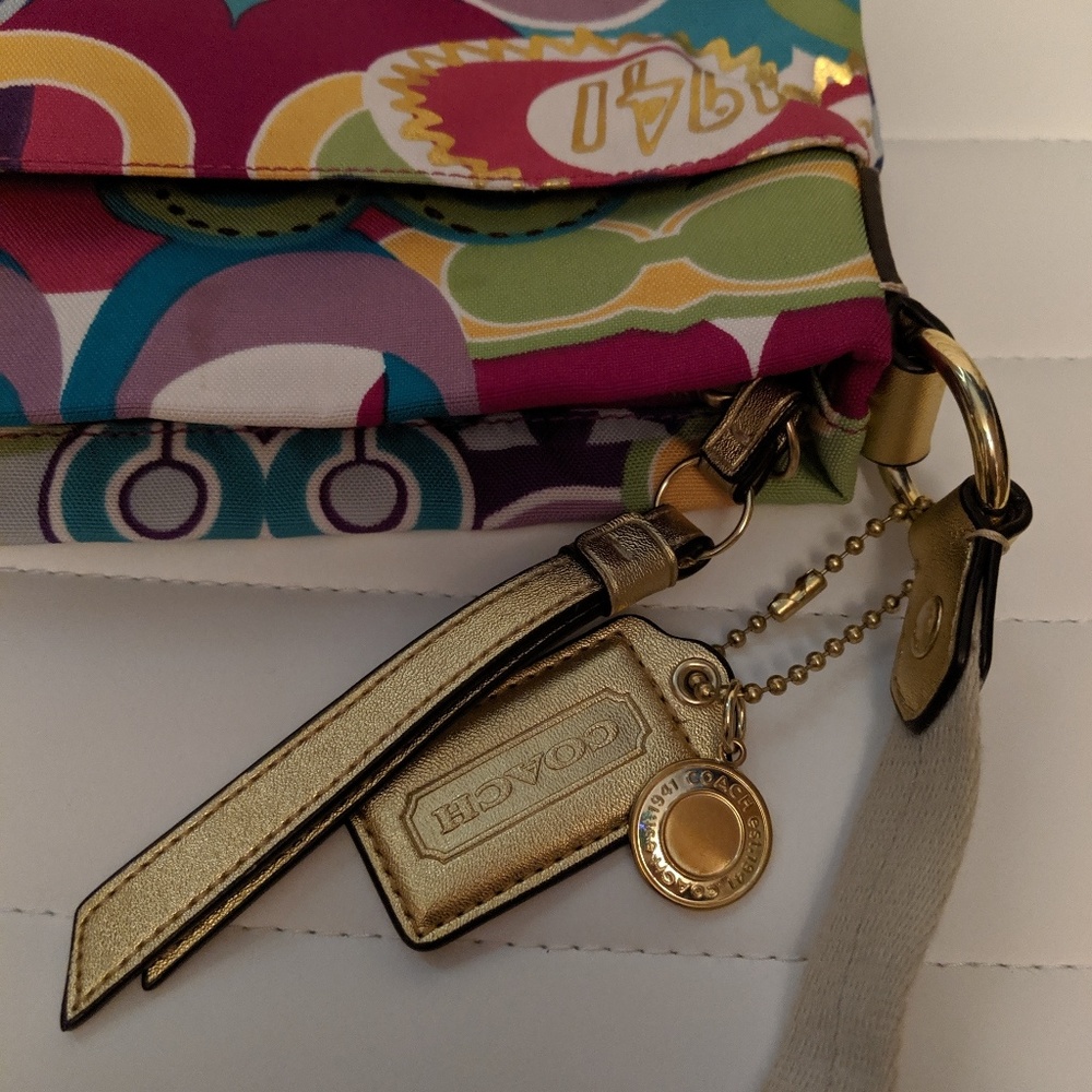 Coach Signature Stripe Pop C File Style Bag - image 4